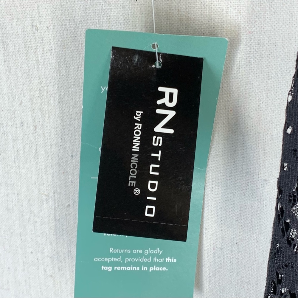 RN‎ Studio~NWT~Women's Elegant Black Lace Party/Cocktail Midi Dress~Sz 10P - Picture 12 of 15